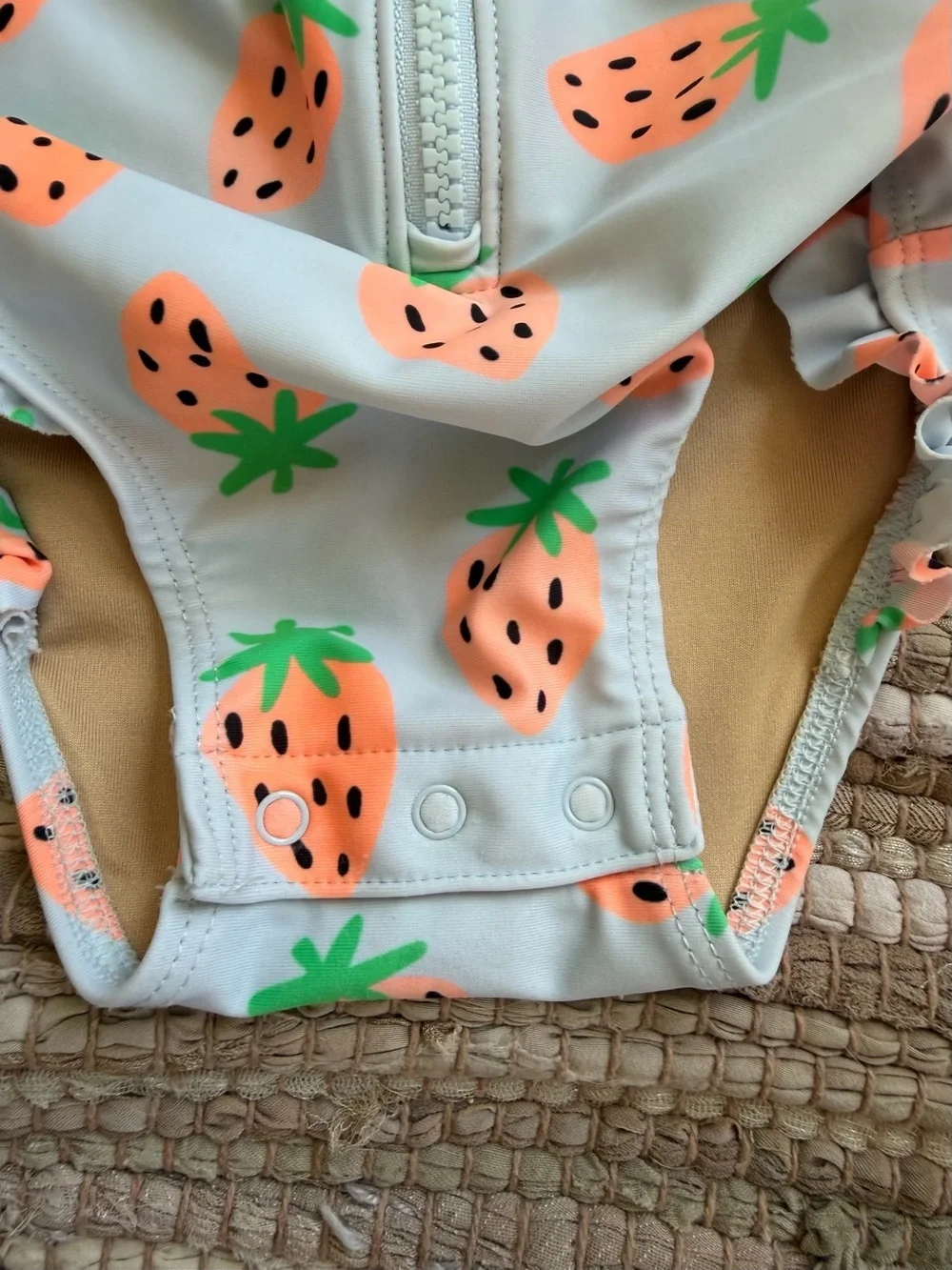 Baby Girl RashGuard Swimsuit, 6-12 mo